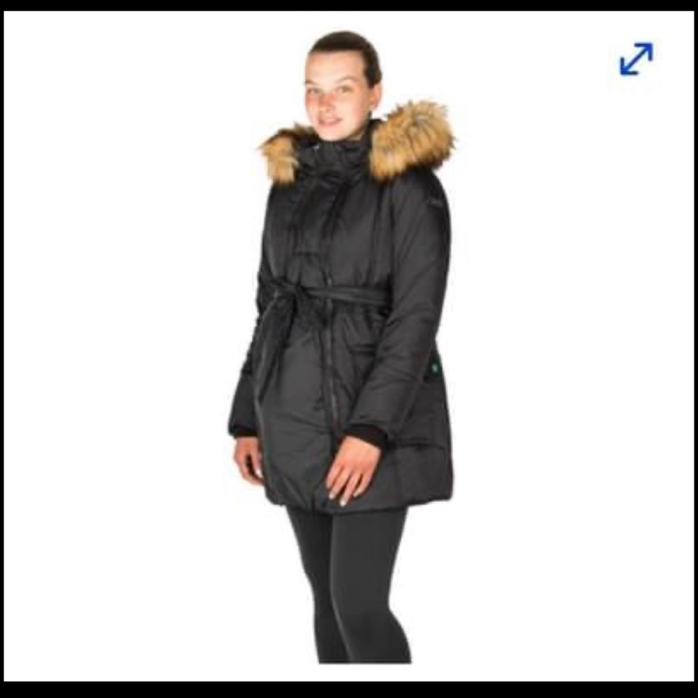 Modern Eternity Rachel Maternity Puffer Coat - Small - Black